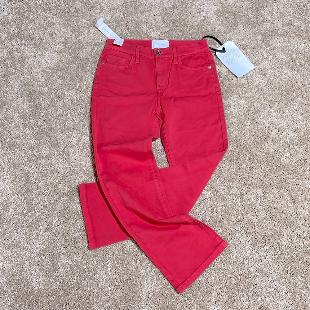 NWT CURRENT ELLIOTT cropped red the kick jean brand new gorgeous 24